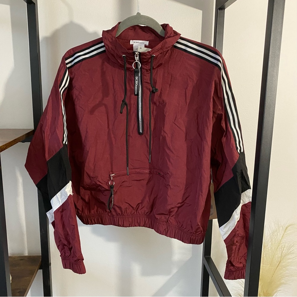 BCBGeneration Burgandy Windbreaker. NEW WITH TAGS.